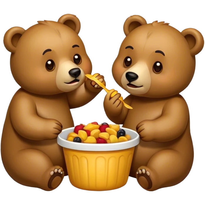 Bears eating  emoji