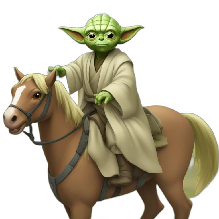 yoda en un caballo emoji
