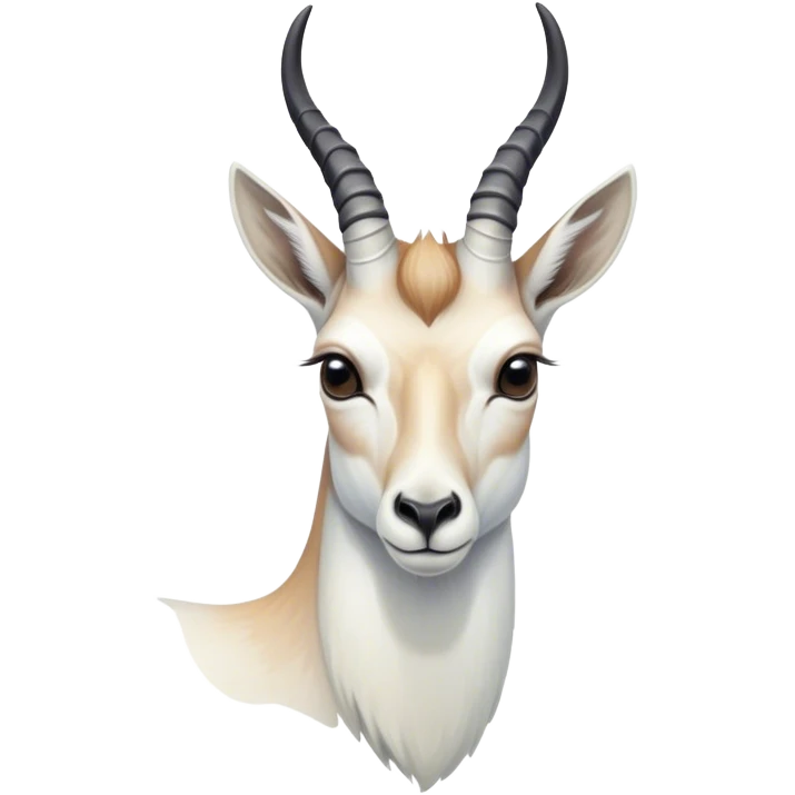 ghostly, ethereal and spiritual white pronghorn emoji