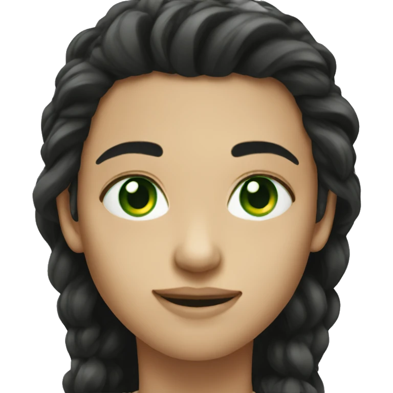 Dark hair green eyes  emoji