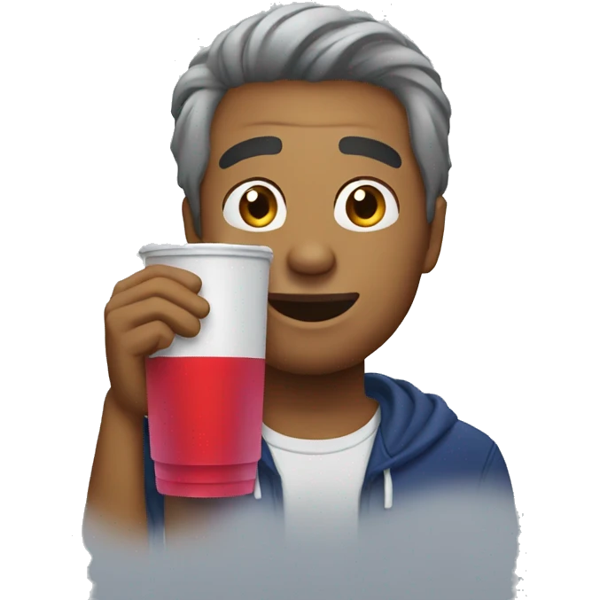 The man who drinks redbull emoji