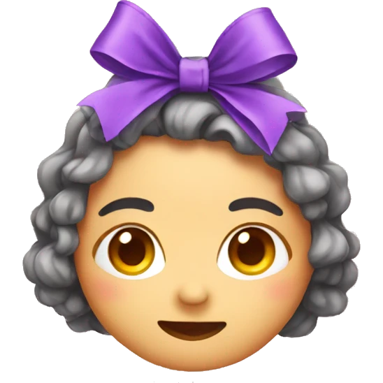 Cute face with ribbon on the head emoji