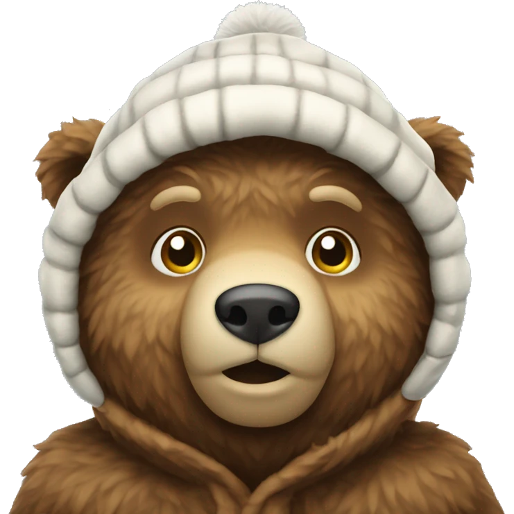 Bear winter hat emoji emoji