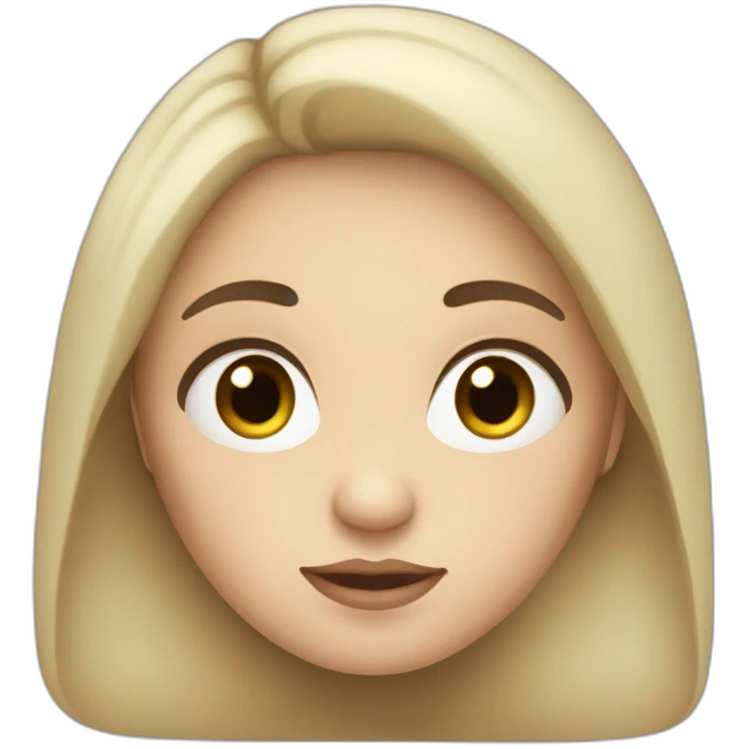 a little bit chubby woman with long dark hair and big eyes with long lashes emoji
