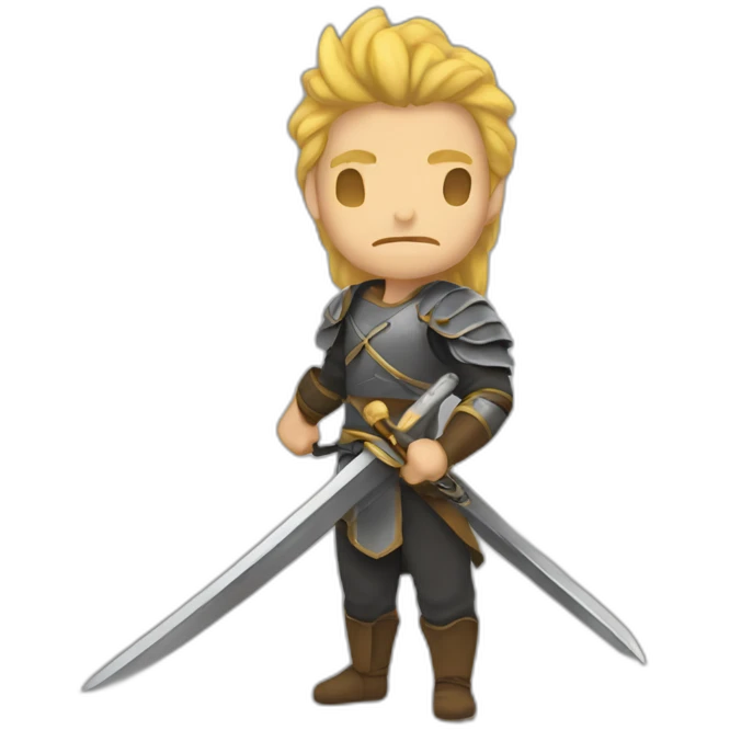 sword-wielding fighter emoji