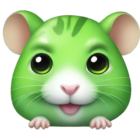 green alien hamster emoji