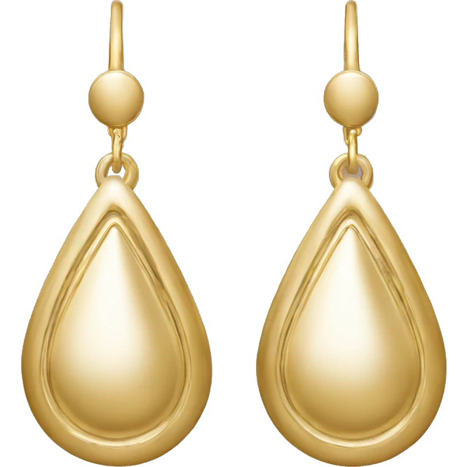  gold teardrop earrings  emoji