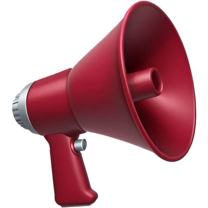 megaphone, burgundy color emoji