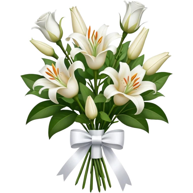 white wedding flower bouquet emoji