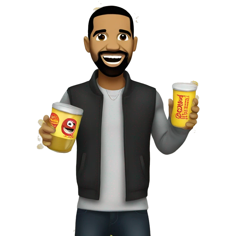 Drake giving Kendrick mustard  emoji