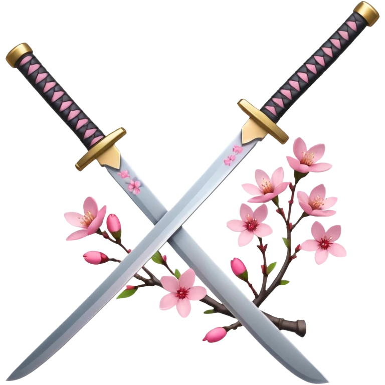 Katana with cherry blossoms  emoji