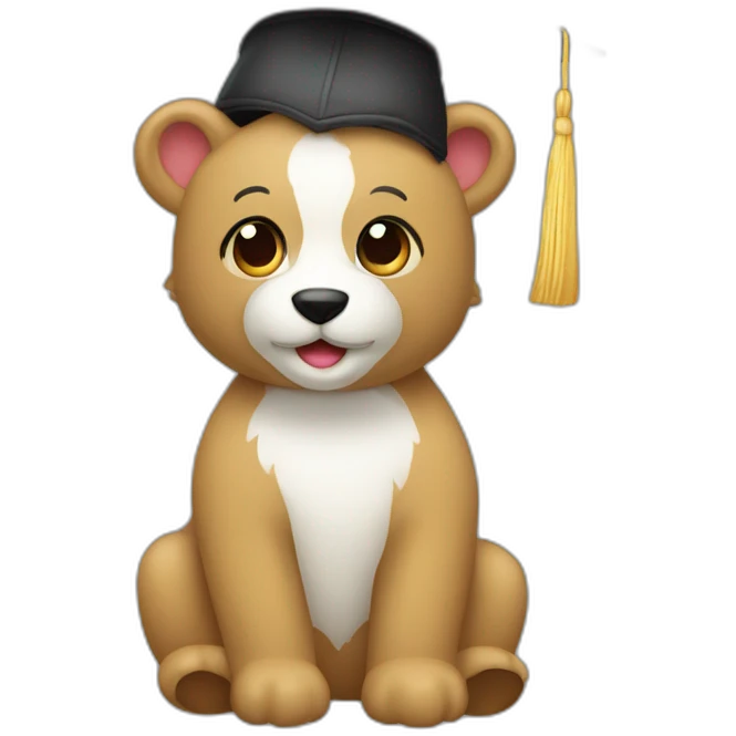 Osito con gorro d3 graduado emoji