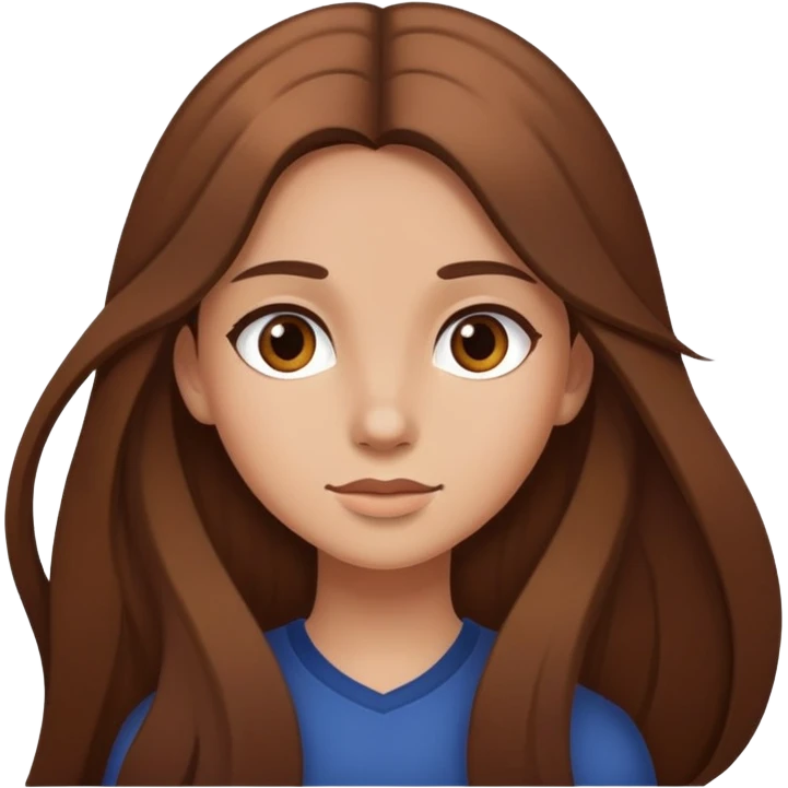 Girl with long hair emoji