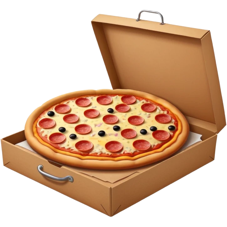 pizza salami in pizza box emoji