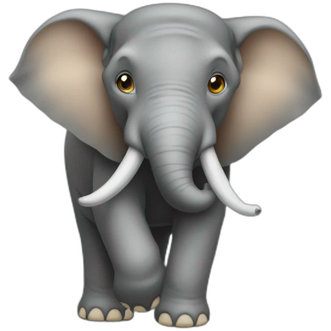 singe sur un éléphant emoji