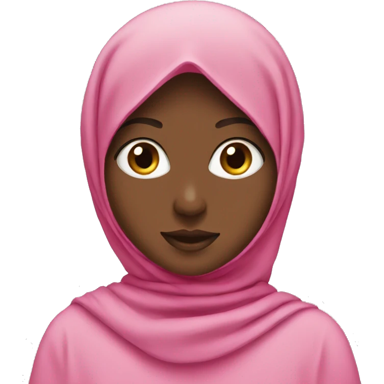 Girl with a pink hijab  emoji