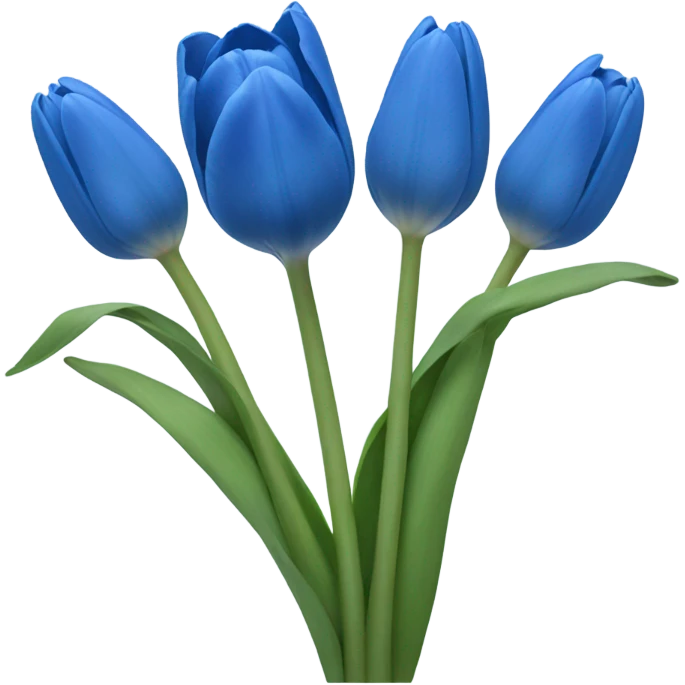 blue tulips emoji