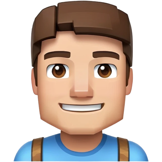 Smiling Steve from Minecraft emoji