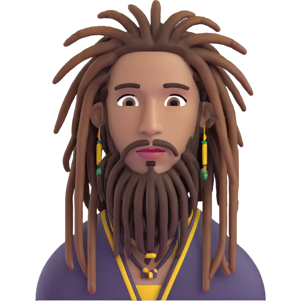 guy with dreadlocks emoji