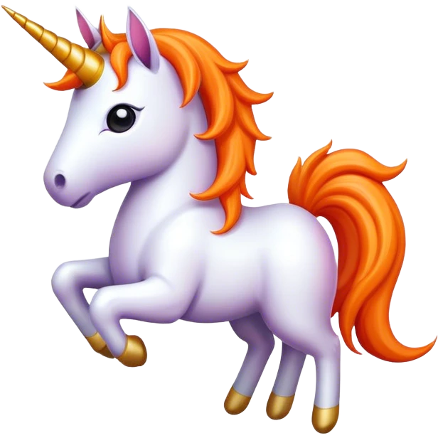 Orange unicorn emoji