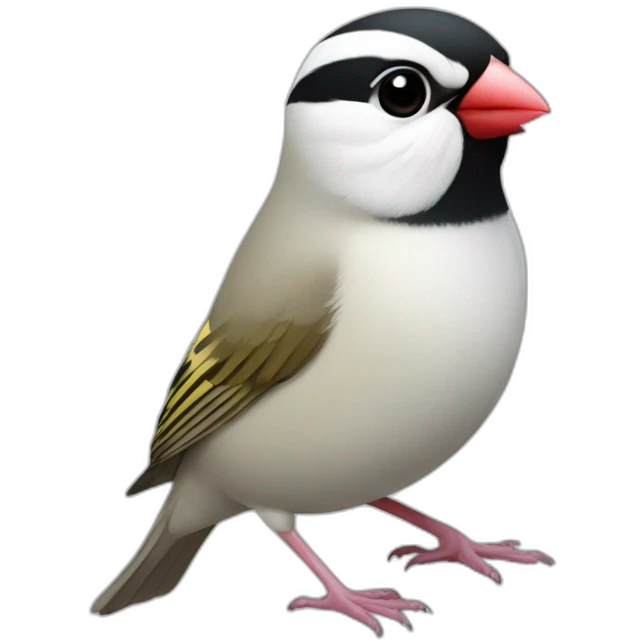 White Java sparrow emoji