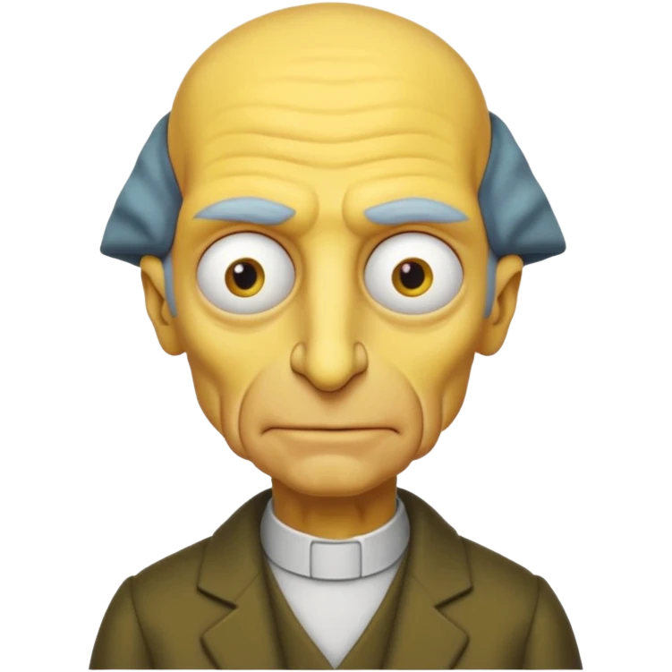 Mr. Burns, simpson, yellow skin tone. emoji
