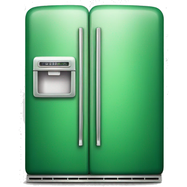 Realistic emerald green vintage fridge emoji
