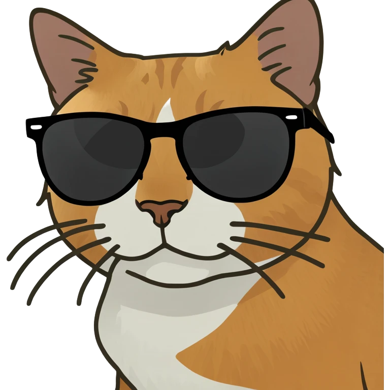 Cat with sunglasses emoji