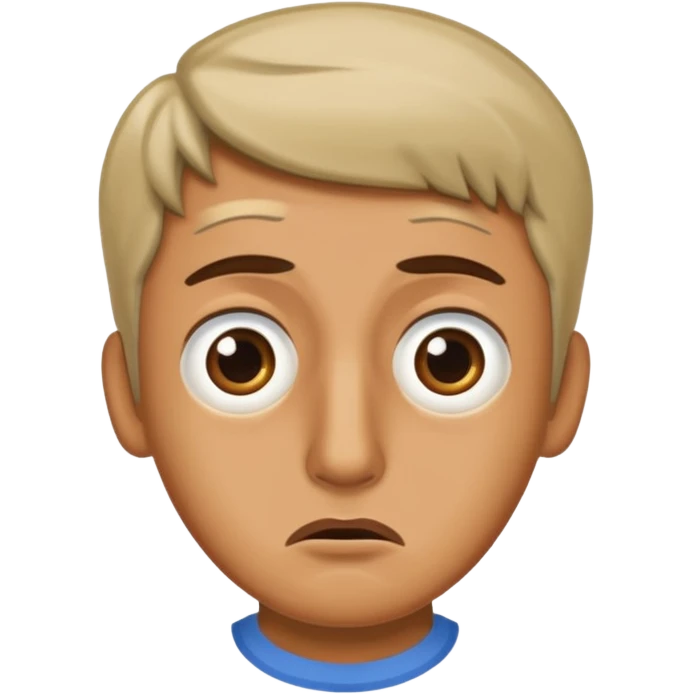 una persona con cara de anchoa preocupado emoji