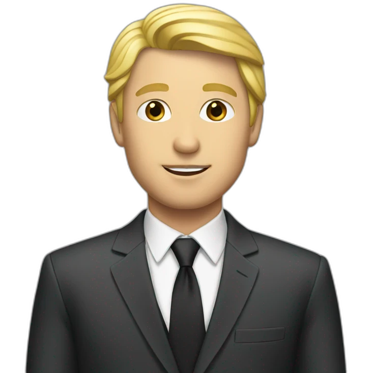 blonde man in suit emoji