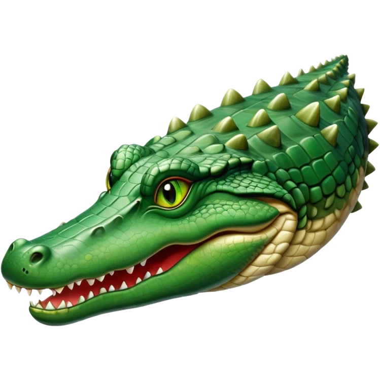 cinematic-noble-crocodile-portrait-emoji,-poised-and-regal,-with-a-powerful,-elongated-build-and-a-rugged,-scaly-emerald-green-hide,-piercing-cold-eyes,-simplified-yet-sharp-and-sophisticated-features,-highly-detailed,-glowing emoji