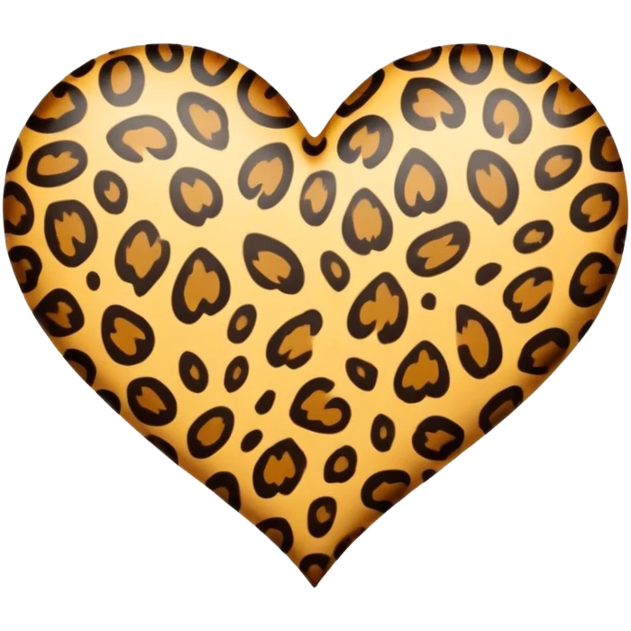 Corazón con estampado de leopardo emoji