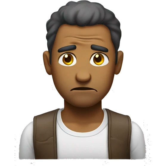 Dissatisfied man emoji