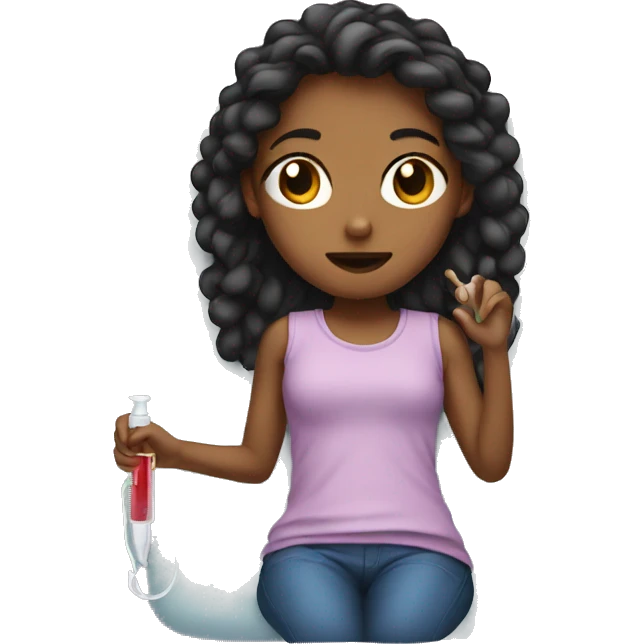 Girl getting iv  emoji