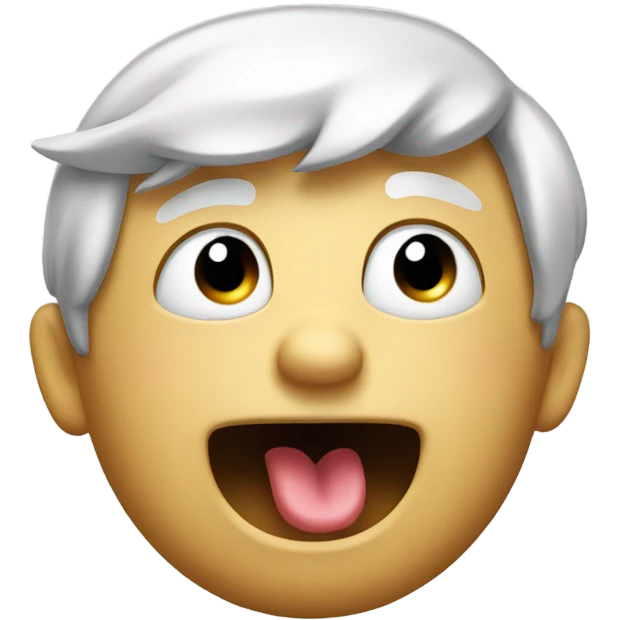 Head shaking with tongue out  emoji