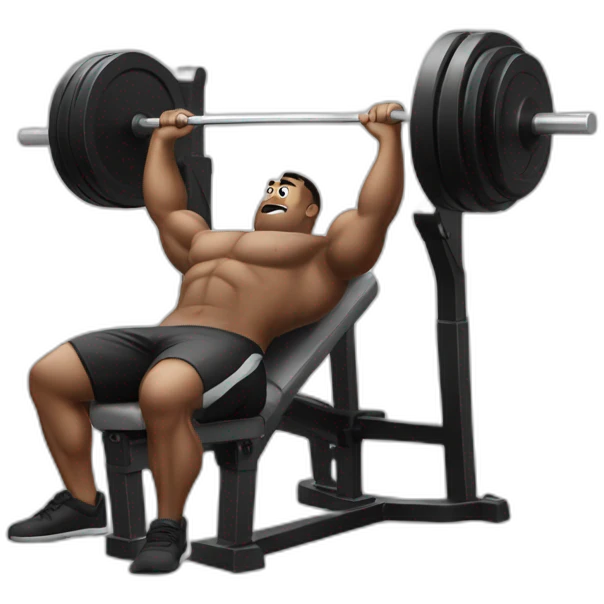 thick bulgy man bench press emoji