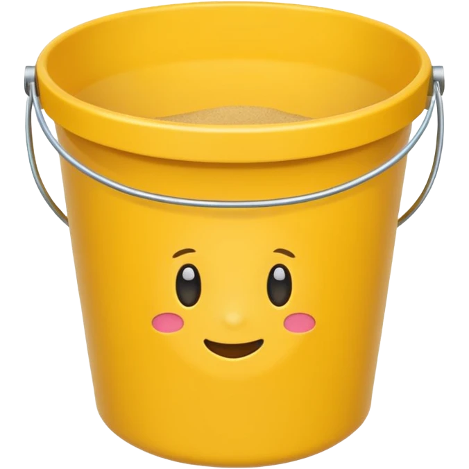 A sand bucket emoji