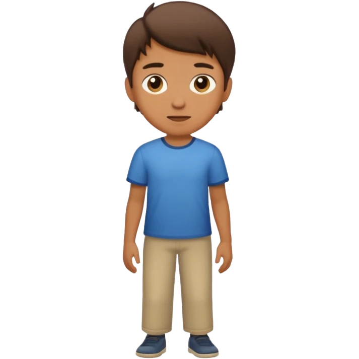 Make a naked boy standing emoji