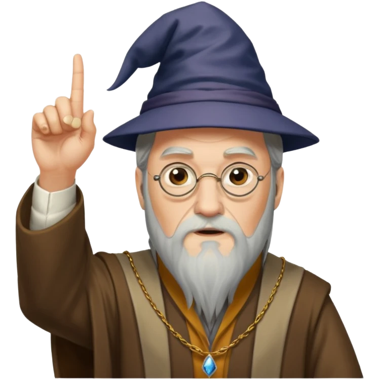 Dumbledore raising his finger emoji