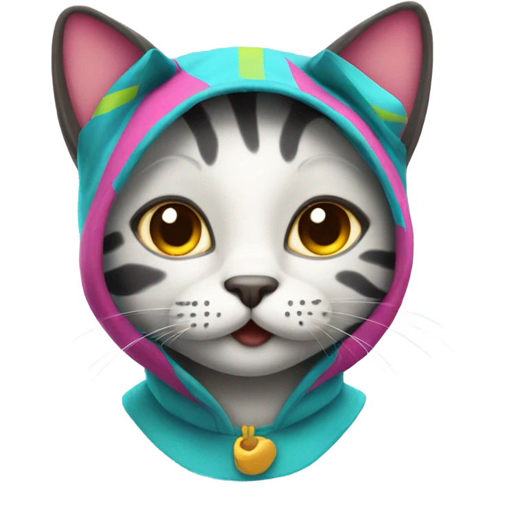 Cat wear cat costume emoji