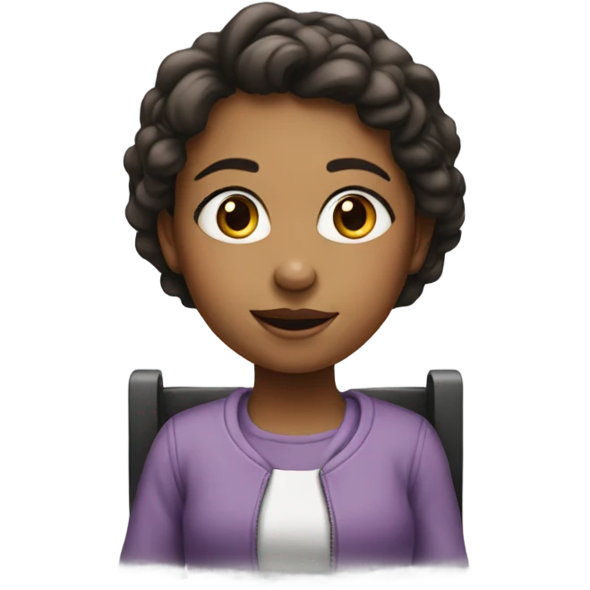realistic portrait of a girl in a wheelchair emoji