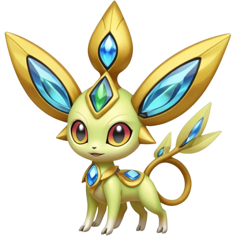 Futuristic Meloetta-Celebi-Cresselia-Jidachi-Victini-Protogen-Pokémon-Digimon-Fakémon-fusion-hybrid-creature emoji