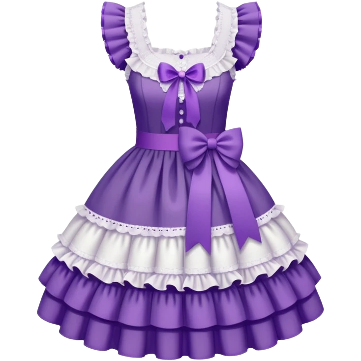 Lolita dress, white and purple emoji
