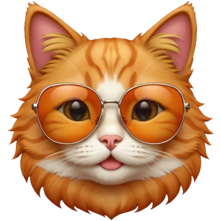 cat wearing sunglasses, playful expression emoji
