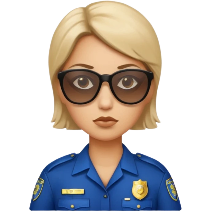 woman police wearing sun glasses emoji