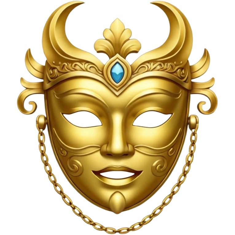 gold mask emoji
