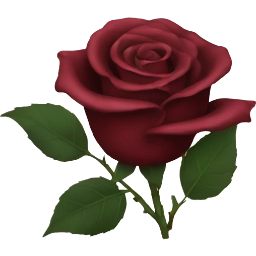 Dark red rose emoji