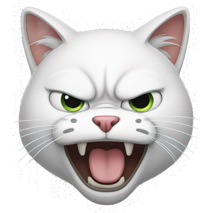 angry white cat emoji emoji