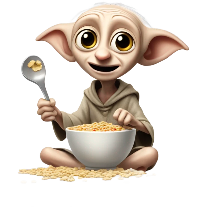 dobby eating cereal emoji