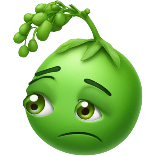 Pea scratching it's head emoji